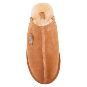 Australia Luxe Mens Grade A Shearling Chestnut Suede Mule Slippers Men’s XS $165